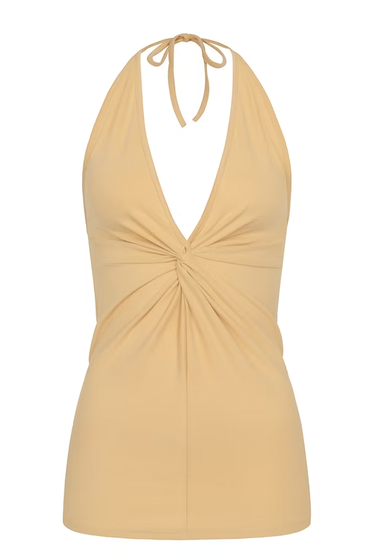 Neckholder Top Elin in Lemon – Gitta Banko