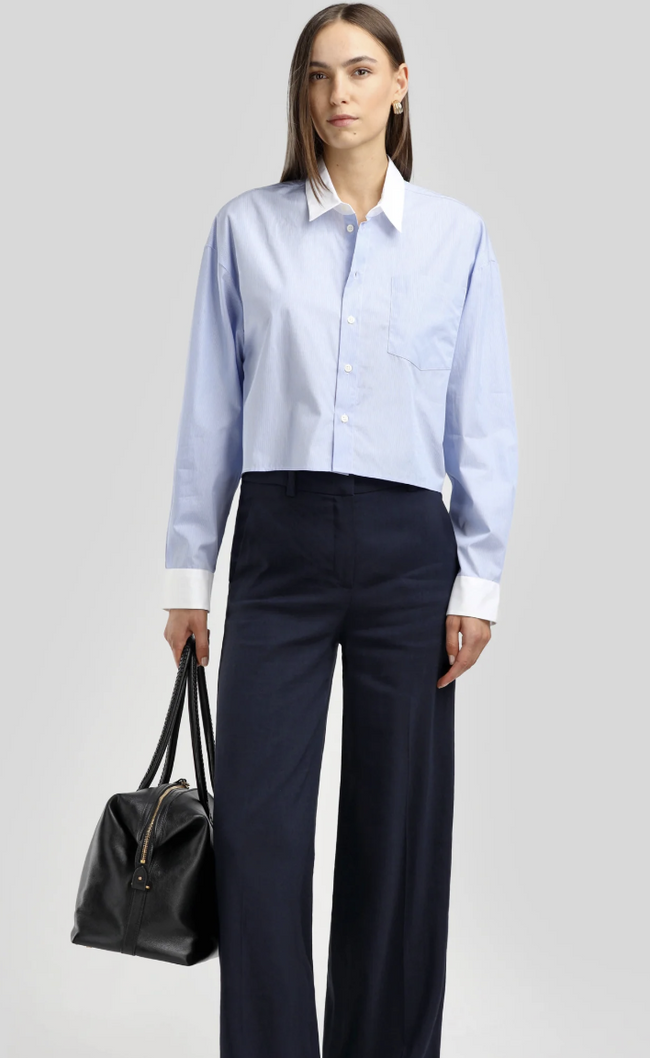 Bluse St. Germain Blanc cropped