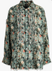 Shredded Seam Ruffle Shirt