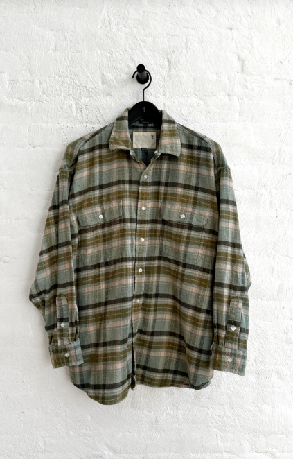 R13 Boyfriend Shirt – Turquoise Plaid