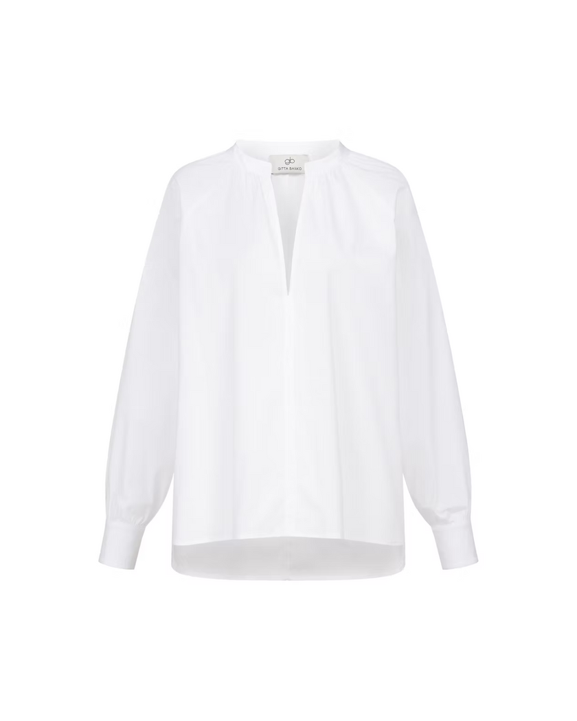 Gitta Banko Bluse Isabel – Weiß Cotton Poplin