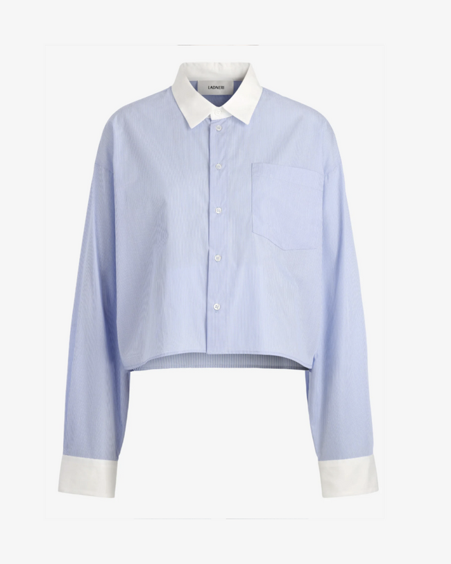 Bluse St. Germain Blanc cropped