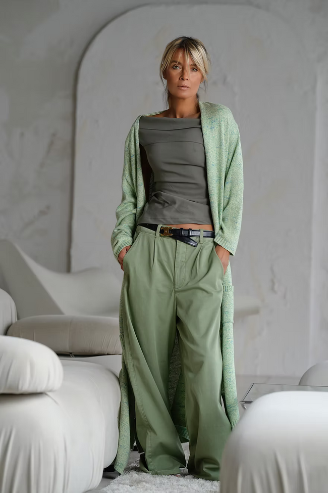 Hose Camille in matcha