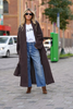 Teddy Coat Mei in Marone