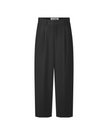 Noa crop cashmere flannel in schwarz