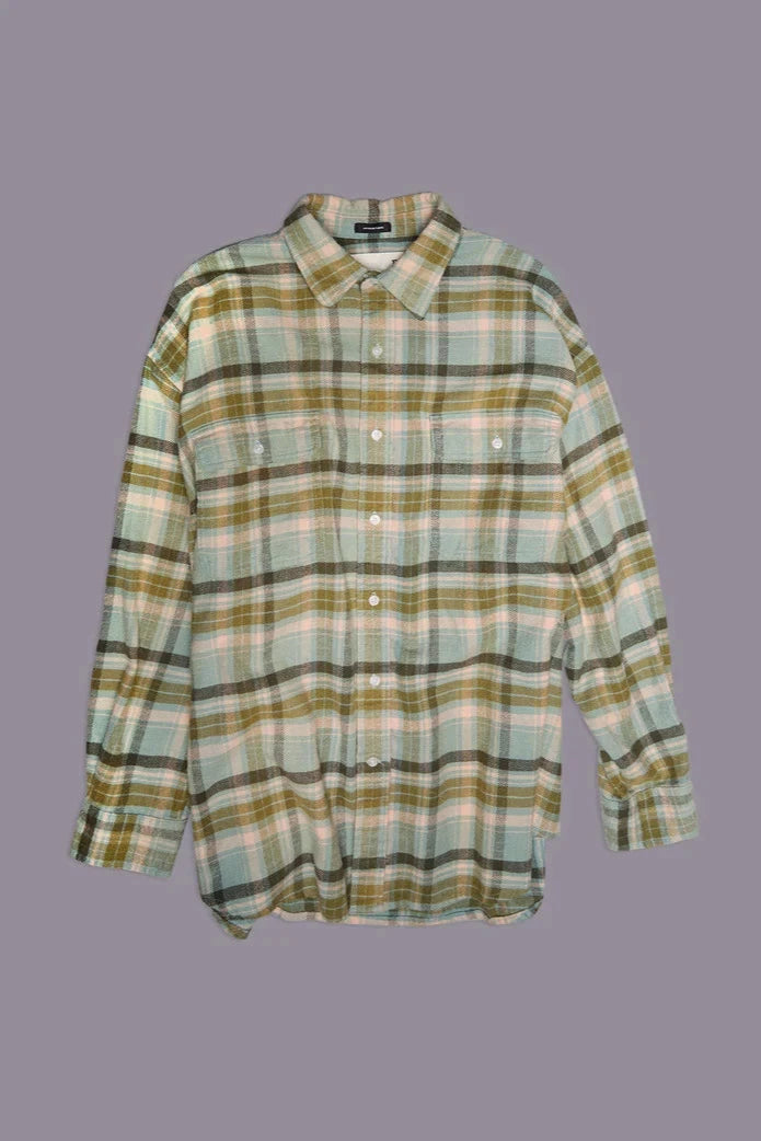 R13 Boyfriend Shirt – Turquoise Plaid
